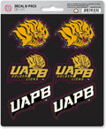 University of Arkansas Pine Bluff Golden Lions 6-Piece Decal Sticker Set, 5x6 Inch Sheet, Gift for football fans for any hard surfaces around home, automotive, personal items by Fielders Choice
