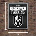 Vegas Golden Knights Metal Parking Sign, Carbon Fiber Design 8.5x11 Inch