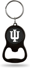 Indiana University Hoosiers Premium Solid Metal Keychain Bottle Opener, Carbon Fiber Design