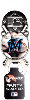 Miami Marlins Party Starter Bottle Opener, Pewter