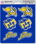 South Dakota State University Jackrabbits 6-Piece Decal Sticker Set, 5x6 Inch Sheet, Gift for football fans for any hard surfaces around home, automotive, personal items by Fielders Choice