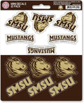 Southwest Minnesota State University Mustangs 12-Piece Mini Decal Sticker Set, 5x6 Inch Sheet, Gift for football fans for any hard surfaces around home, automotive, personal items by Fielders Choice