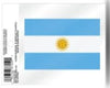 Argentina 3 Inch Static Cling, Full Clear Adhesive Backing, Easy Peel and Stick Application, Removable and Reusable, Made in the USA