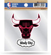 Chicago Bulls 4x4 Inch Die Cut Decal Sticker, Retro Logo, Clear Backing