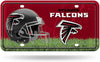 Atlanta Falcons Metal Auto Tag License Plate, Helmet Design, 6x12 Inch