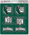 Northeastern State University Riverhawks 6-Piece Decal Sticker Set, 5x6 Inch Sheet, Gift for football fans for any hard surfaces around home, automotive, personal items by Fielders Choice