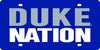 Duke University Blue Devils Premium Laser Cut Tag License Plate, nation, Mirrored Acrylic Inlaid, 6x12 Inch