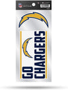 Los Angeles  Chargers Double Up Die Cut 2-Piece Sticker Sheet, 4x9 Inch Sheet