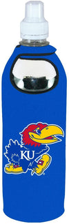 Kansas Jayhawks 1/2 Liter Water Bottle Neoprene Beverage Insulator Holder Cooler with Clip University of