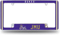 James Madison University Dukes Metal License Plate Frame Chrome Tag Cover 12x6 Inch Alternate Design
