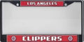 Los Angeles Clippers Chrome Metal License Plate Frame Tag Cover, 6x12 Inch
