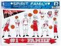 Houston Rockets Family Decals Sticker Sheet, 8x11 Inch