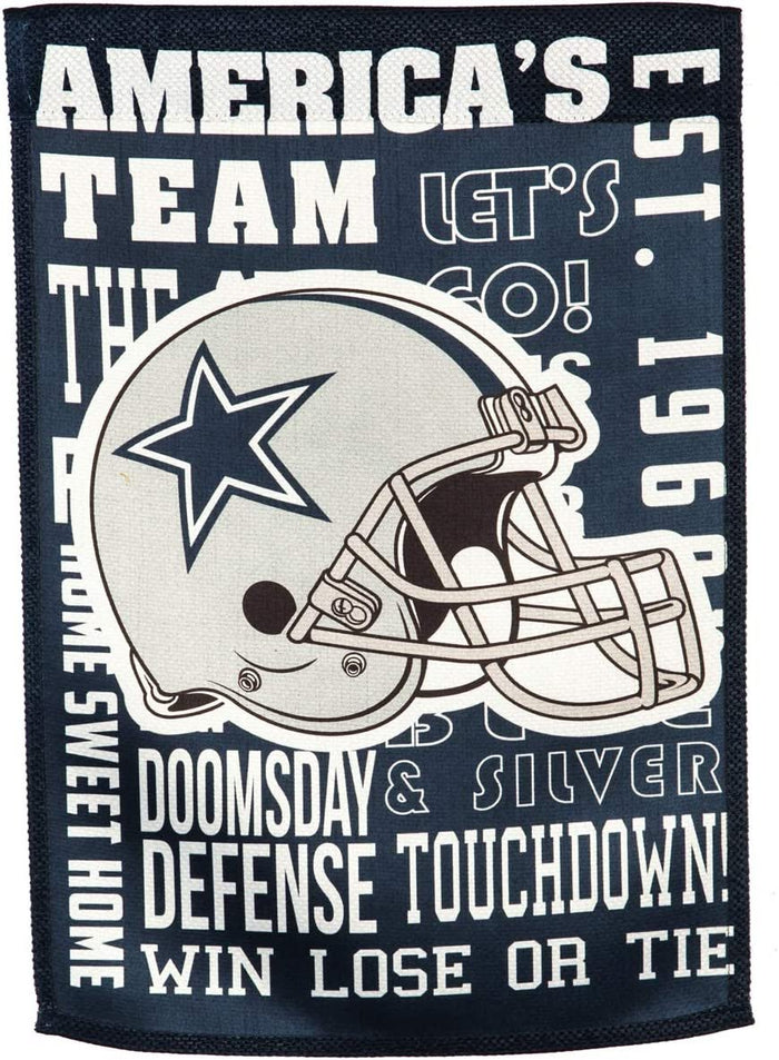 Dallas Cowboys Premium Double Sided Banner Flag 28x44 Inch Fan Rules Design Indoor Outdoor