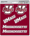 University of Massachusettes Umass Minutemen 6-Piece Decal Sticker Set, 5x6 Inch Sheet, Gift for football fans for any hard surfaces around home, automotive, personal items