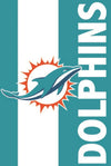 Miami Dolphins Premium Garden Flag Banner, Double Sided, Embroidered Applique, 13x18 Inch