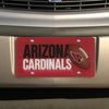 Arizona Cardinals Premium Laser Tag License Plate, Mirrored Acrylic, Printed, 12x6 Inch