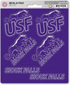 University of Sioux Falls Cougars 6-Piece Decal Sticker Set, 5x6 Inch Sheet, Gift for football fans for any hard surfaces around home, automotive, personal items