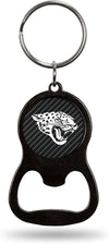 Jacksonville Jaguars Keychain Bottle Opener Carbon Fiber Design Metal Football