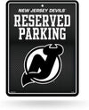 New Jersey Devils Metal Parking Novelty Wall Sign 8.5 x 11 Inch Carbon Fiber Design