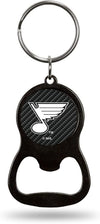 St Louis Blues Keychain Bottle Opener Carbon Fiber Design Metal Hockey