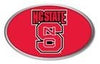 North Carolina State Wolfpack Oval COLOR Chrome Auto Emblem Decal University