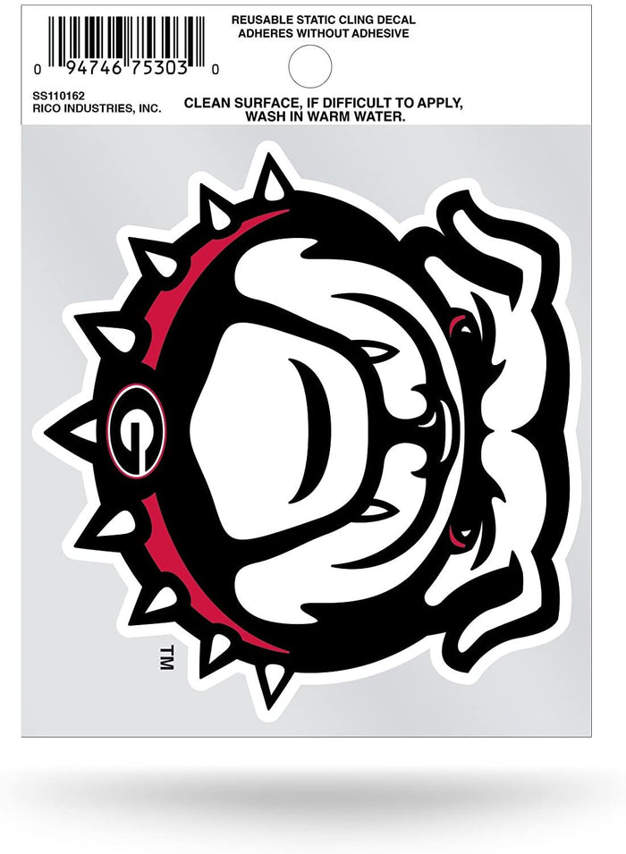University of Georgia Bulldogs 3 Inch Flat Static Cling Decal