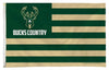 Milwaukee Bucks Flag Banner 3x5 Country Design Premium with Metal Grommets Outdoor House Basketball