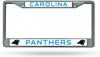 Carolina Panthers Premium Metal License Plate Frame Chrome Tag Cover, 12x6 Inch