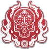 Chicago Fire Skull Design Raised Premium Acrylic Auto Emblem Decal