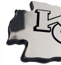 Ottawa Senators Auto Emblem, Plastic Molded, Silver Chrome Color, Raised 3D Effect, Adhesive Backing