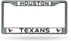 Houston Texans Premium Metal License Plate Frame Chrome Tag Cover, 12x6 Inch