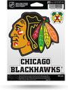 Chicago Blackhawks Triple Sticker Decal Sheet 3-Piece