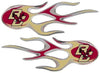 Boston College Eagles Pair of Decal Sticker Emblem, Air Puffed Raised, Micro Flame Design, Full Adhesive Backing, 2x5 Inch Each