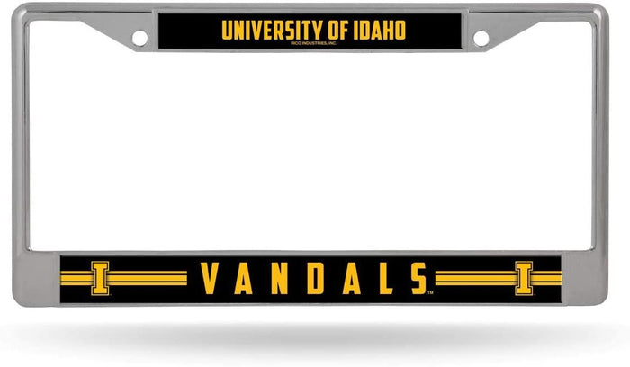 University of Idaho Vandals Premium Metal License License Plate Frame Chrome Tag Cover, 12x6 Inch
