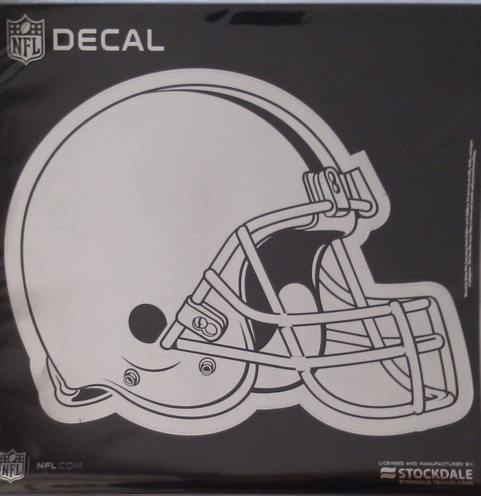 Cleveland Browns 6 Inch Decal Sticker, Metallic Chrome Shimmer Design