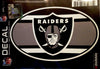 Las Vegas Raiders 5x7 Oval Super Stripe Design Decal Flat Vinyl Reusable Repositionable Auto Home Oakland Football