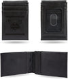 Charlotte Hornets Premium Black Leather Wallet, Front Pocket Magnetic Money Clip, Laser Engraved, Vegan