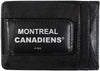 Montreal Canadiens Black Leather Wallet, Front Pocket Magnetic Money Clip, Printed Logo