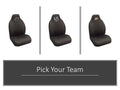 San Jose Sharks Premium Embroidered Black Auto Bucket Seat Cover, 48x20 Inch, Elastic