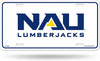 Northern Arizona University Lumberjacks Metal Auto Tag License Plate, White Design, 6x12 Inch