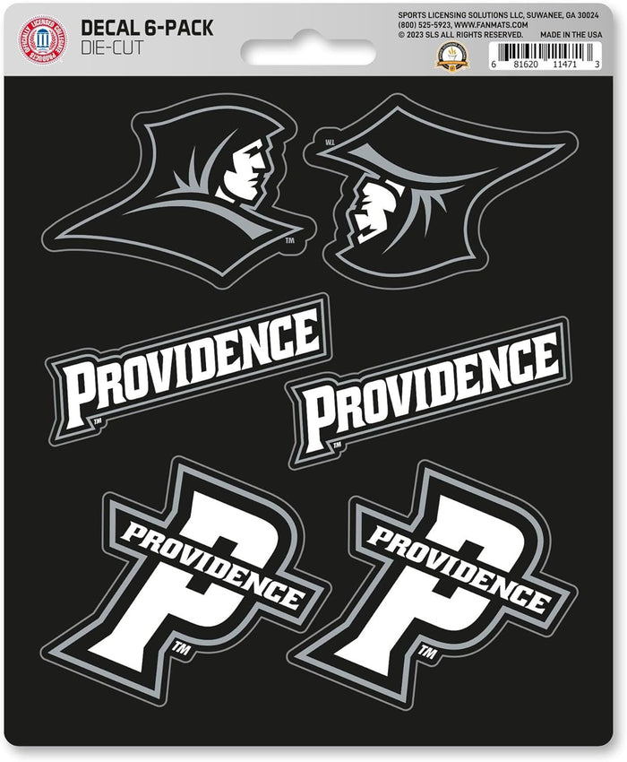 Providence College Friars 6-Piece Decal Sticker Set, 5x6 Inch Sheet, Gift for football fans for any hard surfaces around home, automotive, personal items by Fielders Choice