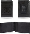 Los Angeles Clippers Premium Black Leather Wallet, Front Pocket Magnetic Money Clip, Laser Engraved, Vegan