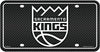 Sacramento Kings Metal Auto Tag License Plate, Carbon Fiber Design, 6x12 Inch