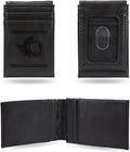 Ottawa Senators Premium Black Leather Wallet, Front Pocket Magnetic Money Clip, Laser Engraved, Vegan