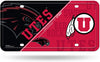 University of Utah Utes Metal Auto Tag License Plate, Split Design, 6x12 Inch