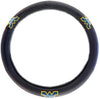 West Virginia Mountaineers Steering Wheel Cover Rubber Grip Black 15 Inch University