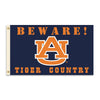 Auburn University Tigers 3x5 Feet Flag Banner, Beware Design, Metal Grommets, Outdoor Use, Single Sided