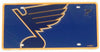 St Louis Blues Premium Laser Cut Tag License Plate, Mirrored Acrylic, Inlaid, Mega Logo, 12x6 Inch