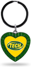 Arkansas Tech Wonder Boys NCAA Rhinestone Heart Colored Keychain, Green, 3-inches in length