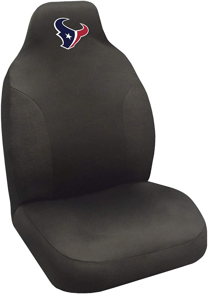 Houston Texans Premium Embroidered Black Auto Bucket Seat Cover, 48x20 Inch, Elastic